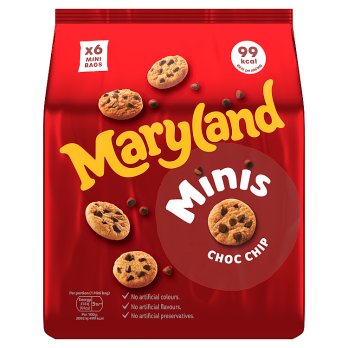 Maryland Minis Cookies - Choc Chip Mini Bags 6 x 118.8g
