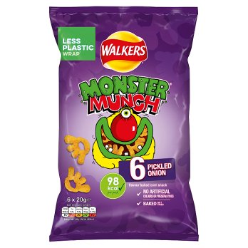 Monster Munch 6pk Pickled Onion Multipack