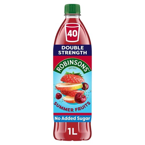 Robinsons Double Strength Summer Fruits No Added Sugar Squash 1L