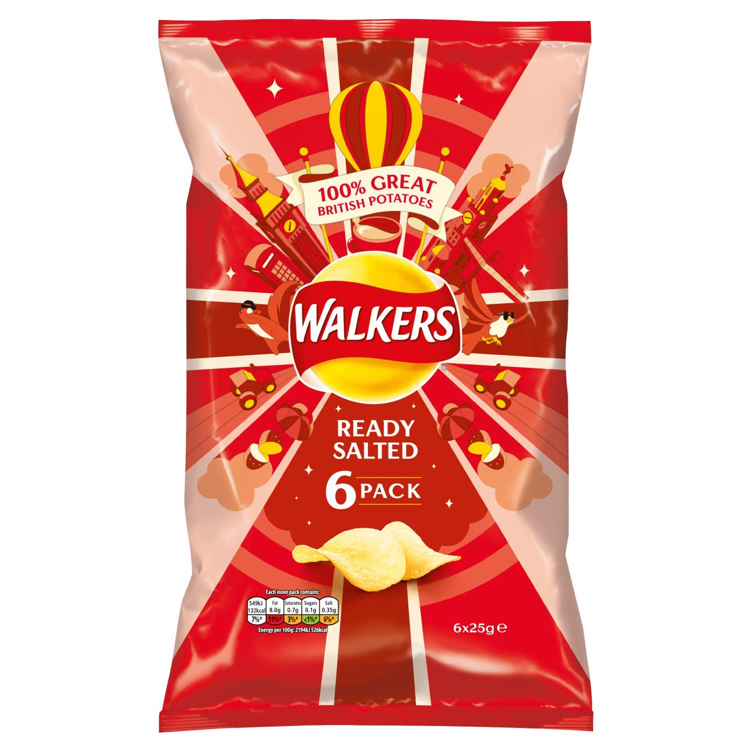 CLEARANCE - Walkers Ready Salted 6PK