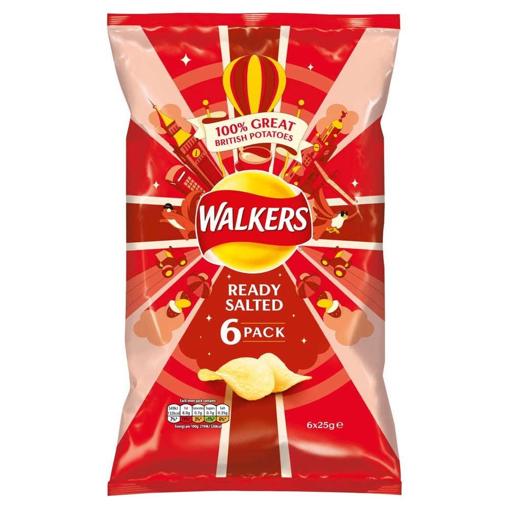 Walkers Ready Salted 6PK