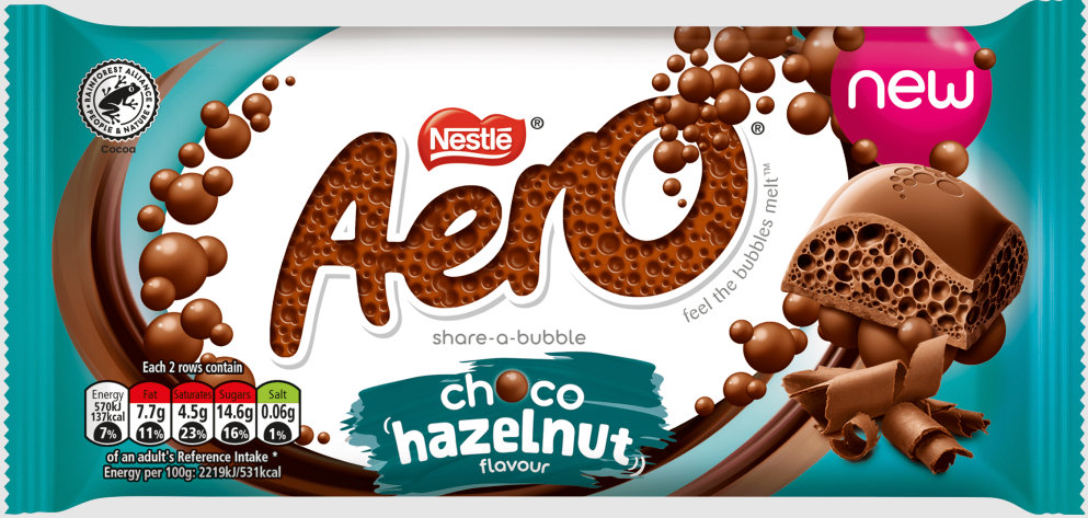 Nestle Aero Hazelnut Block 90g