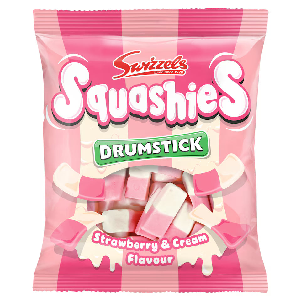 Swizzels Drumstick Squashies - Strawberry & Cream Flavour 120g