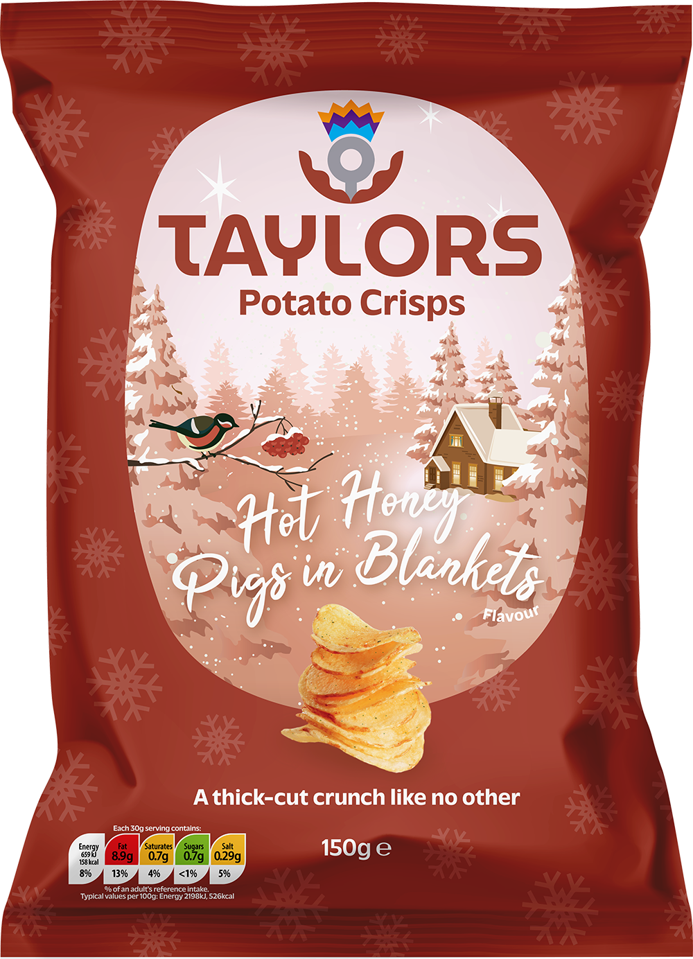 Taylors Hot Honey Pigs in Blankets Crisps 150g