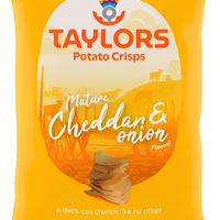 British Crisps - Taylors Mature Cheddar & Onion Potato Crisps