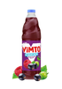 Vimto bottle with a purple label featuring fruit illustrations on a white background