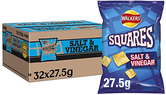 Walkers Squares Salt & Vinegar 27.5g