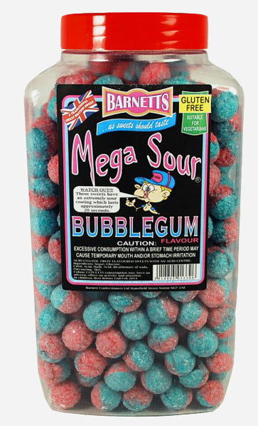 Barnetts Mega Sour Bubblegum 