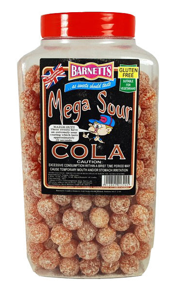 British Sweets - Barnetts Mega Sour Cola 