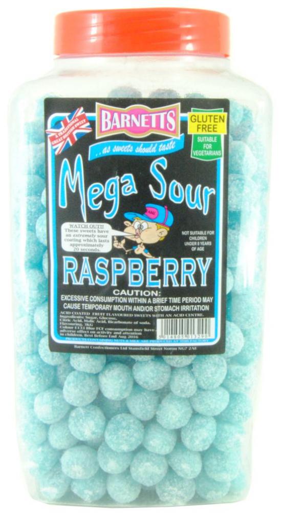 British Sweets - Barnetts Mega Sour Raspberry 3kg | One Stop British Shop