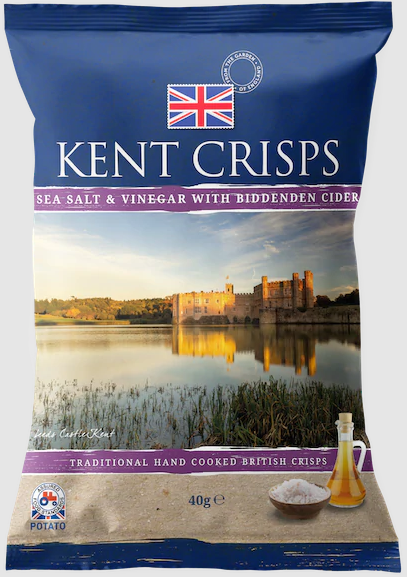 Kent Crisps Sea Salt & Vinegar with Biddenden Cider 40g